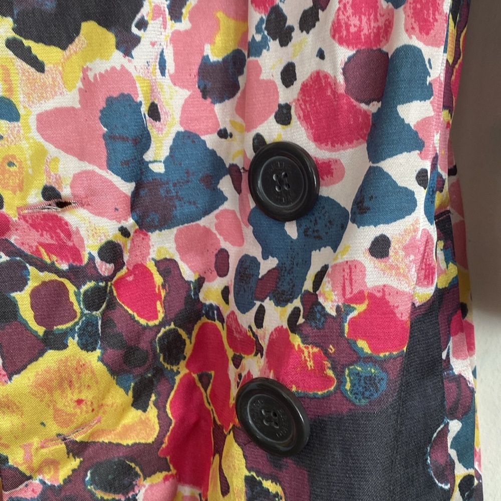 NWT Vertigo Paris New Colorful Double-Breasted Trench Coat SZ Medium - Picture 12 of 12